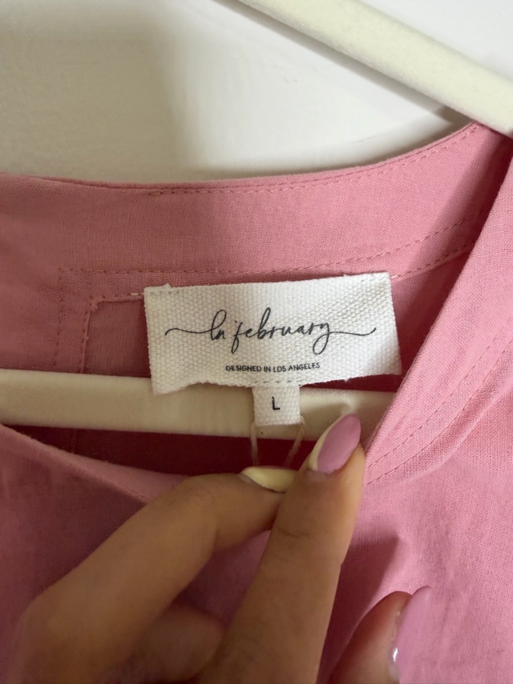 Women's Pink Peplum Pocket Top - Picture 5 of 6